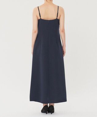 uncrave 【防シワ・洗濯機洗い可】ウォッシャブルダブルクロス キャミワンピース（uncrave STANDARD） ネイビー