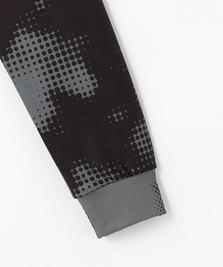 PW CIRCULUS 【裏起毛であたたか】【WOMEN】Dot camouflage ロングスリーブモックネックT  ゴルフウェア レディース ブラック系5