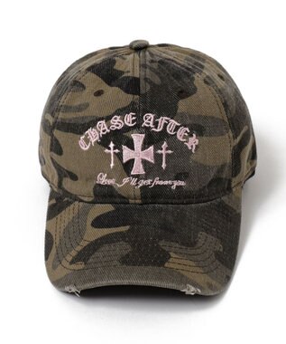 WEGO クロス刺繍カモフラキャップ 柄3