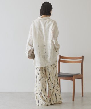 AMERICAN HOLIC レースパッチワークシャツ Off White