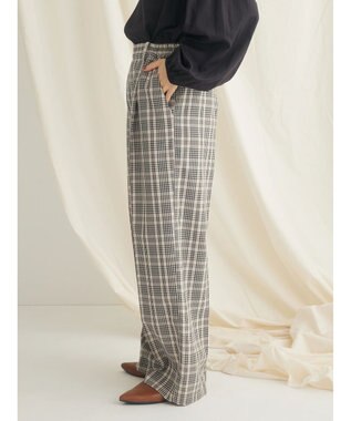 CRAFT STANDARD BOUTIQUE センタープレスチェックパンツ Check Beige