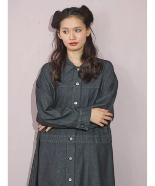 Green Parks ■ＥＳＣＡＲ　デニムジャケットワンピース Black