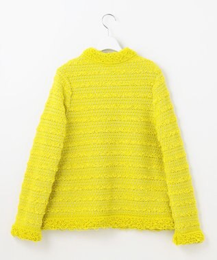 自由区 【カトリエムブーケ】Tweed melange フリンジジャケット イエロー系