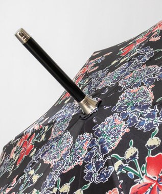 AURORA ジルスチュアート　フラワープリント長傘 ブラック