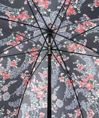 AURORA ジルスチュアート　フラワープリント長傘 ブラック
