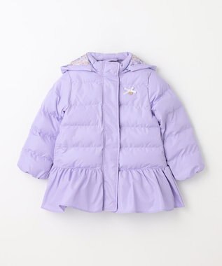 ANY KIDS 【洗濯機OK】中綿 リボン コート ラベンダー