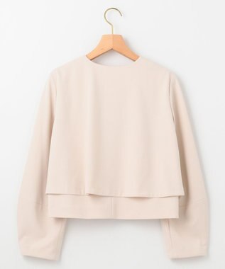 組曲 L 【KUMIKYOKU NAVY】コンフォータブルアムンゼン ノーカラージャケット サンドベージュ系