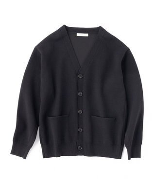 UNFILO MENS 【男女兼用/新色追加】スウェットライク ニットカーディガン [24年秋冬商品] ブラック