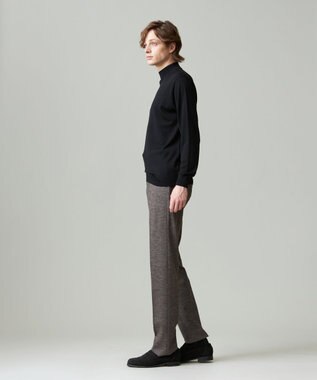 J.PRESS MEN 【WEB限定カラー有】オメガツイスト ハイゲージ モックネックニット ブラック系