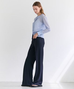 BEIGE， FLEUR / ドレープ イージーワイドパンツ Navy