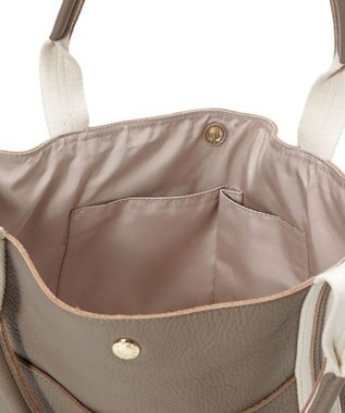 TOPKAPI 【TREASURE TOPKAPI】ソフトシュリンク テープコンビ A4 トート バッグ グレージュ