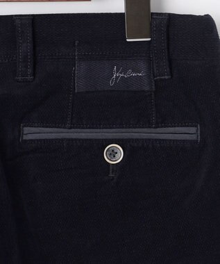 JOSEPH ABBOUD 【ウエストも伸びる！/暖かパンツ/オーガニックコットン使用】ライスコールストレッチパンツ ネイビー系