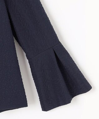 Feroux 【セットアイテム】美シルエット ブラウス×パンツ セットアップ ネイビー系