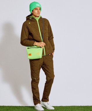 PW CIRCULUS 【撥水加工 / ストレッチ】【MEN】キルティング中綿ブルゾン ゴルフ カーキ系