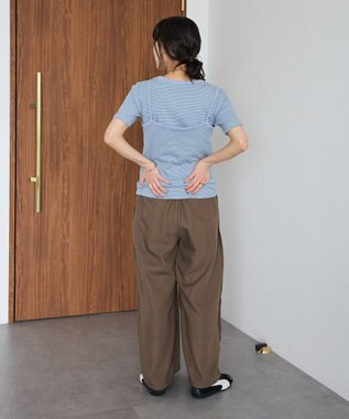 CRAFT STANDARD BOUTIQUE リネンライクワイドイージーパンツ Brown