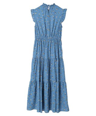 Green Parks ・ＥＬＥＮＣＡＲＥ　ＤＵＥ　フラワーｐｔティアードワンピ Blue