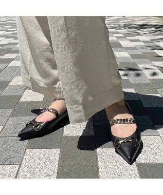 MODE ET JACOMO <MODE ET JACOMO>ポインテッドトゥメリージェーンパンプス