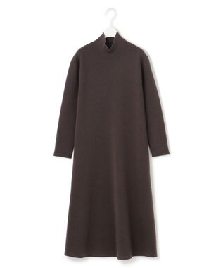 ICB ウールブレンドスムース ハイネックワンピース バーントブラウン系