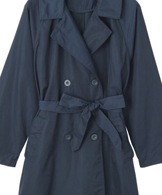 MOONBAT 【撥水】LIGNAGGIO ベルト付トレンチコート ネイビーブルー