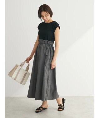 Green Parks ・ＥＬＥＮＣＡＲＥ　ＤＵＥ　ミリタリードッキングワンピ Charcoal Gray