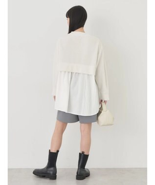 earth music&ecology プリーツヘムドッキングチュニック Ivory