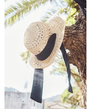 AMERICAN HOLIC リボンペーパーハット Beige