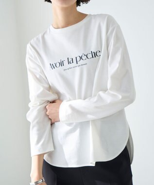 UNFILO 【洗える】ロゴプリントＴシャツ オフ