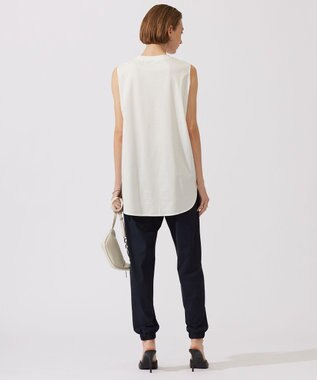 ICB L 【接触冷感・洗える】コンパクトスムース ノースリーブTシャツ オフホワイト系