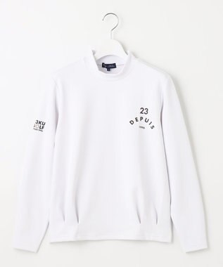 23区GOLF 【WOMEN】ライトダンボール モックネックシャツ ホワイト系