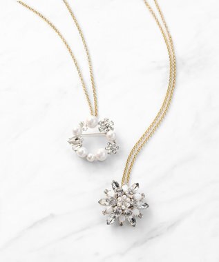 TOCCA BOUQUET BROOCH NECKLACE 2WAY ブローチネックレス ゴールド系
