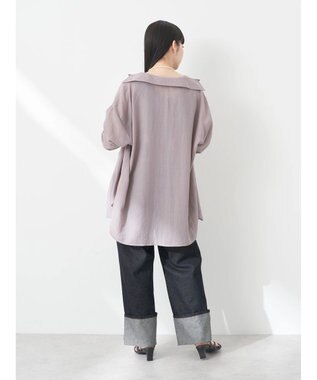 earth music&ecology シアーボーイズライクシャツ Off White