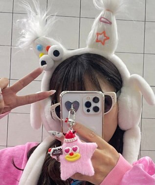 WEGO ミニメリクリお星さまモンスターぬいぐるみキーホルダー ピンク