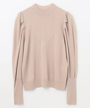 GRACE CONTINENTAL タックスリーブニットトップ ベージュ