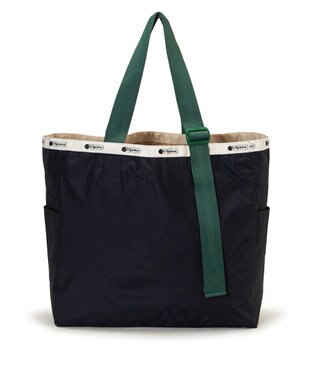 LeSportsac LG HANDLE ADJ TOTE/ディープシー/ボトルグリーンウェビング ディープシー/ボトルグリーンウェビング