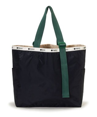 LeSportsac LG HANDLE ADJ TOTE/ディープシー/ボトルグリーンウェビング ディープシー/ボトルグリーンウェビング