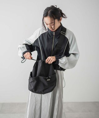 WEGO ナイロン巾着ショルダー ブラック