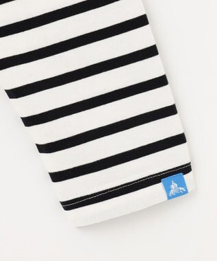 SHARE PARK LADIES 【UNISEX】ボートネックボーダーＴシャツ（S・Mサイズ） オフ×ブラックボーダー