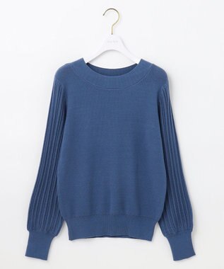 ANY SIS 【洗える】冬のシャルマン パフスリーブ ニット ダルブルー