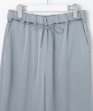 自由区 【Exclusive】シャイニーサテンドロスト パンツ チャコール