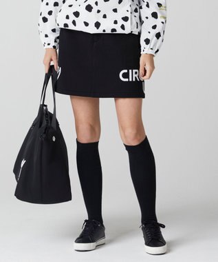 PW CIRCULUS 【WOMEN】アスレジャー 裏毛 ロゴ スカート ブラック系