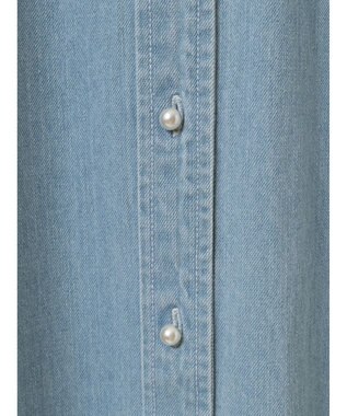 CRAFT STANDARD BOUTIQUE デニムパールボタンワンピース Sax