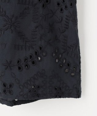 J.PRESS LADIES L 【一枚で着映え】エンブロイダリー ボクシーシャツ ネイビー系