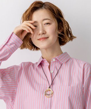 23区 【先行予約】リングシェル ネックレス ダークブラウン系