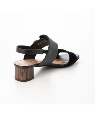 ing <ing>スクエアトゥバックベルトサンダル ブラック