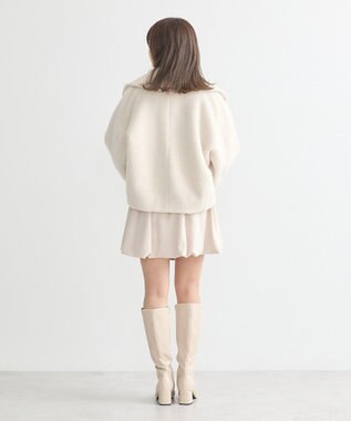 earth music&ecology シャギーショートコート Ivory