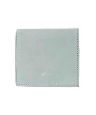 genten ピア 二つ折りBOX財布 ライトブルー