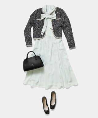 TOCCA TWEEDY MAZE ニットジャケット ブラック系