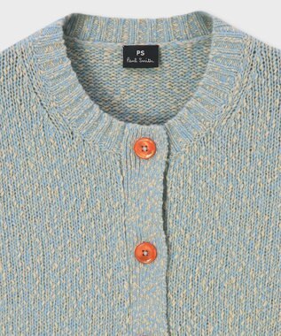 Paul Smith ブークレヤーン 半袖ニット カーディガン ライトブルー