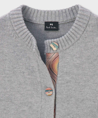 Paul Smith スワール ボタン カーディガン グレー