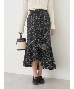 earth music&ecology アシメラッフルヘムスカート Dot